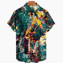 Load image into Gallery viewer, 12 Styles - Oil Painting Hawaiian Shirts - Men&#39;s Fashion Short Sleeve Loose Beach Shirts Ti Amo I love you
