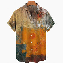 Load image into Gallery viewer, 12 Styles - Oil Painting Hawaiian Shirts - Men&#39;s Fashion Short Sleeve Loose Beach Shirts Ti Amo I love you
