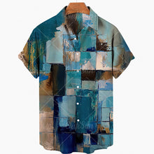 Load image into Gallery viewer, 12 Styles - Oil Painting Hawaiian Shirts - Men&#39;s Fashion Short Sleeve Loose Beach Shirts Ti Amo I love you
