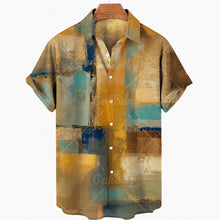 Load image into Gallery viewer, 12 Styles - Oil Painting Hawaiian Shirts - Men&#39;s Fashion Short Sleeve Loose Beach Shirts Ti Amo I love you
