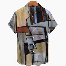 Load image into Gallery viewer, 12 Styles - Oil Painting Hawaiian Shirts - Men&#39;s Fashion Short Sleeve Loose Beach Shirts Ti Amo I love you
