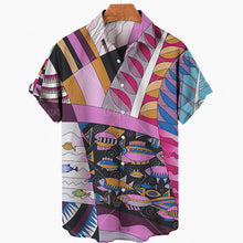 Load image into Gallery viewer, 12 Styles - Oil Painting Hawaiian Shirts - Men&#39;s Fashion Short Sleeve Loose Beach Shirts Ti Amo I love you
