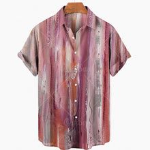 Load image into Gallery viewer, 12 Styles - Oil Painting Hawaiian Shirts - Men&#39;s Fashion Short Sleeve Loose Beach Shirts Ti Amo I love you
