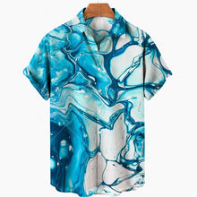 Load image into Gallery viewer, 12 Styles - Oil Painting Hawaiian Shirts - Men&#39;s Fashion Short Sleeve Loose Beach Shirts Ti Amo I love you
