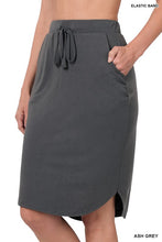 Load image into Gallery viewer, Self Tie Tulip Hem Skirt with Side Pockets
