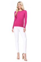 Load image into Gallery viewer, Crew Neck Long Sleeve Light Basic Casual Knit Top
