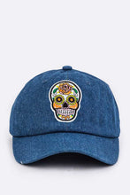 Load image into Gallery viewer, Calavera Embroidery Denim Cap
