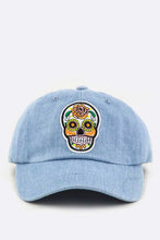 Load image into Gallery viewer, Calavera Embroidery Denim Cap
