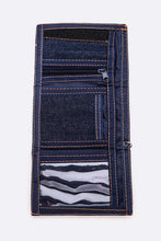 Load image into Gallery viewer, LOVE USA Sequin Patch Denim Wallet
