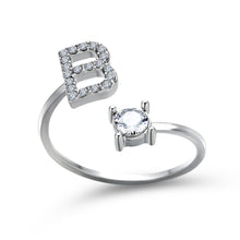 Load image into Gallery viewer, Womens New Design Adjustable 26 Initial Letter Ring Fashion Simple Elegant Jewelry
