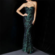 Load image into Gallery viewer, Wedding Short Front Long Back Sequ Long Formal Dress Prom Party Etiquette Celebration Evening Dress
