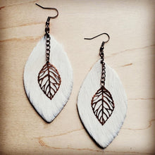 Load image into Gallery viewer, Oval Earrings in Blond Hair w/ Copper Feather
