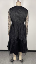 Load image into Gallery viewer, Womens Sexy Lace Stitching Mesh Large Swing Prom Evening Dress
