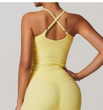 Load image into Gallery viewer, Sollinarry Cross Beauty Back Brushed Tight Outdoor Workout Exercise Underwear Yoga Vest Jacket
