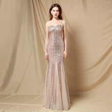 Load image into Gallery viewer, Bridal / Prom / Mother of the Bride -  Spaghetti Strap Long Slim-fit Mermaid Bridal Dress
