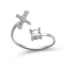 Load image into Gallery viewer, Womens New Design Adjustable 26 Initial Letter Ring Fashion Simple Elegant Jewelry

