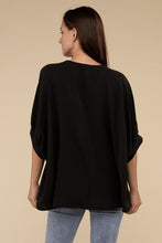 Load image into Gallery viewer, Woven Airflow V-Neck Puff Half Sleeve Top
