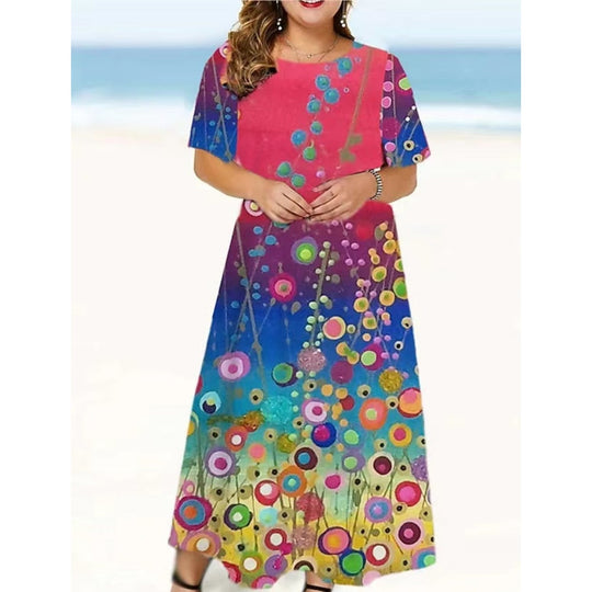 13 Styles - Women‘s Beach Dress Floral Pattern Loose A-Line Evening Dresses Ti Amo I love you