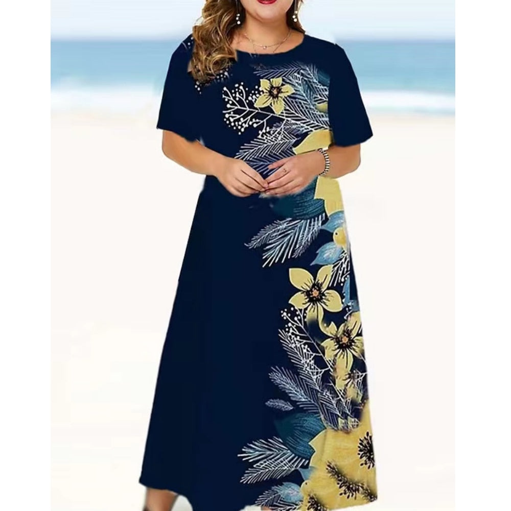 13 Styles - Women‘s Beach Dress Floral Pattern Loose A-Line Evening Dresses Ti Amo I love you