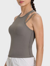 Load image into Gallery viewer, Cutout Round Neck Racerback Active Tank
