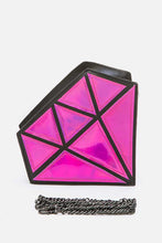 Load image into Gallery viewer, 2 Tone Holographic Iconic Diamond Clutch Bag
