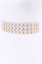 Load image into Gallery viewer, PLUS SIZE Pearl Studs Clear PVC Belt
