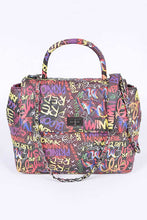 Load image into Gallery viewer, Top Handle Graffiti Convertible Shoulder Bag

