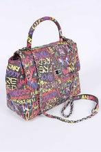 Load image into Gallery viewer, Top Handle Graffiti Convertible Shoulder Bag
