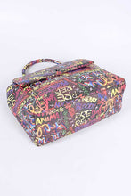 Load image into Gallery viewer, Top Handle Graffiti Convertible Shoulder Bag
