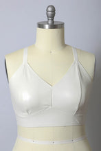 Load image into Gallery viewer, Faux Leather Longline Bralette Plus Size
