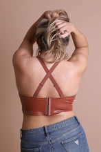 Load image into Gallery viewer, Faux Leather Longline Bralette Plus Size
