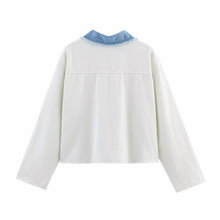 Load image into Gallery viewer, Womens Casual Loose Design Contrast Color Jacket
