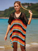 Load image into Gallery viewer, Cutout Striped Cover-Up with Tassel
