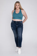 Load image into Gallery viewer, Plus Ribbed Cropped Racerback Tank Top
