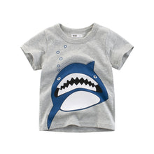 Load image into Gallery viewer, 14 Styles -  Kids - Boys - 3D Cartoon T-shirt - Animal / Dinosaur / Shark T Shirt Tops Tees Ti Amo I love you
