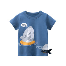 Load image into Gallery viewer, 14 Styles -  Kids - Boys - 3D Cartoon T-shirt - Animal / Dinosaur / Shark T Shirt Tops Tees Ti Amo I love you
