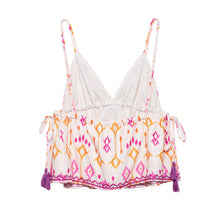 Load image into Gallery viewer, Women Clothing V neck Brace Sequin Embroidery Decorative Camisole Linen Vest Top
