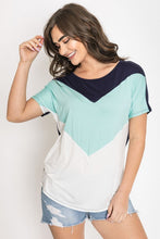 Load image into Gallery viewer, Chevron Color-Block Top
