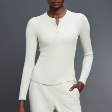 Load image into Gallery viewer, Autumn Casual All Match Henley Shirt Modal Skin Friendly Sports Top Fitness Yoga Long Sleeve T shirt Women
