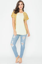 Load image into Gallery viewer, Crinkle Ditsy Floral Contrast Tunic
