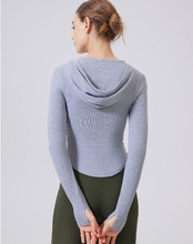 Load image into Gallery viewer, Bamboo Thread Hoodie Slimming Tops Outerwear Workout Clothes Running Yoga Slimming Long Sleeves Henry Sports
