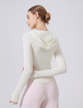 Load image into Gallery viewer, Bamboo Thread Hoodie Slimming Tops Outerwear Workout Clothes Running Yoga Slimming Long Sleeves Henry Sports
