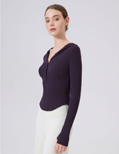 Load image into Gallery viewer, Bamboo Thread Hoodie Slimming Tops Outerwear Workout Clothes Running Yoga Slimming Long Sleeves Henry Sports
