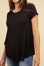 Load image into Gallery viewer, Flowy Round Hem Rayon Short Sleeve Top
