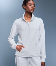 Load image into Gallery viewer, Womens Waffle Slim Fit Stand Collar Sports Jacket Casual Loose Stitching Autumn Cardigan
