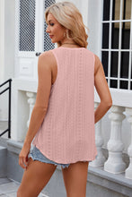 Load image into Gallery viewer, Eyelet Scoop Neck Wide Strap Tank
