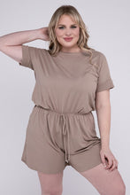 Load image into Gallery viewer, Plus Brushed DTY Romper with Pockets
