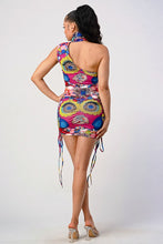 Load image into Gallery viewer, Printed One Shoulder Mini Dress
