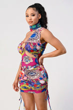 Load image into Gallery viewer, Printed One Shoulder Mini Dress
