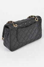 Load image into Gallery viewer, Quilted Turn Lock Convertible Shoulder Bag
